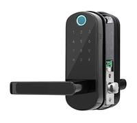 Cerradura de Puerta con Huella Digital, 6 en 1 Cerradura de Puerta de Entrada sin Llave con Bluetooth Inteligente Cerradura de Puerta BioméTrica con Contraseña Digital, para el Hogar
