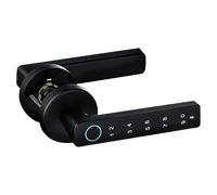 Cerradura de puerta con huella digital Manija de puerta inteligente 4 en 1 con huella digital/Aplicación/código/llaves Cerradura de teclado electrónico para dormitorio, hogar, hotel, oficina, apartam