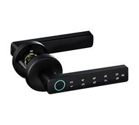 Cerradura de puerta con huella digital Manija de puerta inteligente 4 en 1 con huella digital/Aplicación/código/llaves Cerradura de teclado electrónico para dormitorio, hogar, hotel, oficina, apartam