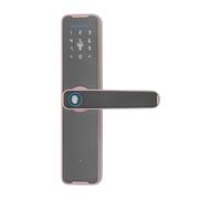 Cerradura de puerta con huellas dactilares, cerradura electrónica con asas, conexión WiFi mediante aplicación de control remoto, con 1 par de llaves y 2 tarjetas, grosor de puerta de 30 a 50 mm