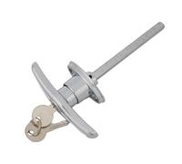 Cerradura de puerta con manija en T para fijación trasera con llave para diferenciar para caravana/garaje, color plateado