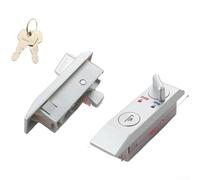 Cerradura de puerta corredera, ABS para almacenamiento de archivador con interruptor rojo azul para pestillo de seguridad (D)