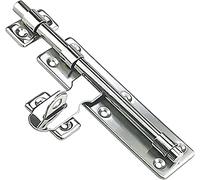 Cerradura de puerta corredera, cerradura de perno, 2 piezas de cerraduras de perno, acero inoxidable engrosado, cerradura deslizante de puerta, cerradura de puerta corredera con tornillos (8 pulgadas)
