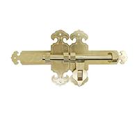 Cerradura de puerta corredera, cerradura de pestillo, Cerradura de puerta, pestillo for cofres, armarios, ventanas, cercas, estilo chino, cobre puro sólido y grueso, pestillos y cerraduras(Brass,40cm)