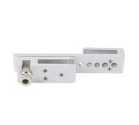 Cerradura de puerta corredera de 12 orificios, ridad de metal para cuarto de ducha sin espacio, cerradura de aluminio y con menos acero para baño, hotel, hogar, se adapta al ancho (Plata 8 mm / 0,3