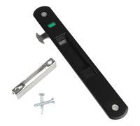 Cerradura de puerta corredera de aleación de zinc 90 tipo invisible para ventanas para hogares y oficinas (negro)