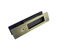 Cerradura de puerta corredera de aleación de zinc gruesa 001B, puerta corredera, puerta plegable, tipo de bloqueo de gancho invisible antirrobo integrado(185x45mm bronze)