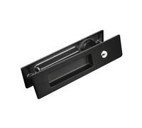 Cerradura de puerta corredera de aleación de zinc gruesa 001B, puerta corredera, puerta plegable, tipo de bloqueo de gancho invisible antirrobo integrado(185x45mmBlack)