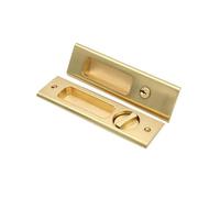 Cerradura de puerta corredera de aleación de zinc gruesa 001B, puerta corredera, puerta plegable, tipo de bloqueo de gancho invisible antirrobo integrado(160x45mmGolden)