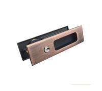 Cerradura de puerta corredera de aleación de zinc gruesa 001B, puerta corredera, puerta plegable, tipo de bloqueo de gancho invisible antirrobo integrado(160x45mm red bronze)