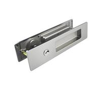 Cerradura de puerta corredera de aleación de zinc gruesa 001B, puerta corredera, puerta plegable, tipo de bloqueo de gancho invisible antirrobo integrado(185x45mm sanding)