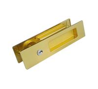 Cerradura de puerta corredera de aleación de zinc gruesa 001B, puerta corredera, puerta plegable, tipo de bloqueo de gancho invisible antirrobo integrado(185x45mmGolden)