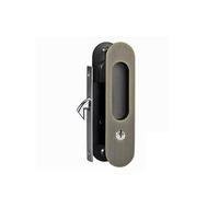 Cerradura de puerta corredera de aleación de zinc gruesa 002D, puerta corredera, puerta plegable, tipo de bloqueo de gancho invisible antirrobo integrado(160x40mm bronze)