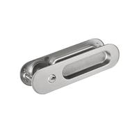 Cerradura de puerta corredera de aleación de zinc gruesa 002D, puerta corredera, puerta plegable, tipo de bloqueo de gancho invisible antirrobo integrado(173x45mm sanding)