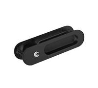 Cerradura de puerta corredera de aleación de zinc gruesa 002D, puerta corredera, puerta plegable, tipo de bloqueo de gancho invisible antirrobo integrado(173x45mmBlack)