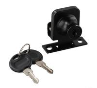 Cerradura de puerta corredera de cristal para vitrinas de gabinete de metal, aleación de zinc, se adapta a vidrio de 5-8 mm, incluye 2 llaves (3#)