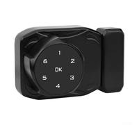 Cerradura de puerta corredera eléctrica con protección de contraseña y batería recargable integrada para gabinetes elegantes (tipo C negro)