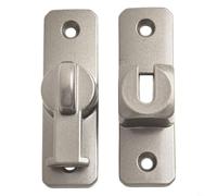 Cerradura de puerta corredera para seguridad del hogar, pestillo de aleación de zinc con rotación de 90/180 grados, para una fácil instalación para gabinete, cajón, muebles, mascotas, C (gris)