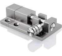 Cerradura de puerta corredera, pestillo de 2 paquetes de cilindros, bloqueo deslizante engrosado de aleación de aluminio para puerta, pestillo deslizante cepillado con 6 tornillos