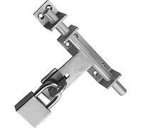 Cerradura de puerta corredera, pestillo de acero inoxidable resistente, pestillo de acero inoxidable para puertas de madera, puerta de cobertizo, pestillo de puerta con agujero de candado