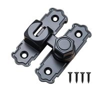 Cerradura de puerta corredera - puerta, aleación de zinc resistente al óxido | Excelente regalo diseño negro mate, fácil montaje, excelente presente, cómoda función de mano