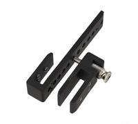 Cerradura de puerta corredera segura para duchas de baño con construcción de aleación de zinc, ajuste ajustable para varios anchos de vidrio y función de bloqueo giratorio (negro)