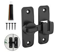 Cerradura de Puerta Corrediza, Corredera Interior Instalar de 90/180 Grados Pestillo Puerta Corredera Pestillo con Tornillos con Hebilla Antirrobo para Puertas Ventanas Dos Formas de Instalación