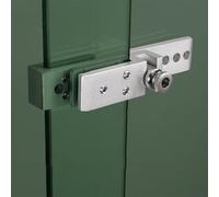 Cerradura de puerta corrediza de aleación de zinc con mecanismo de rotación para puertas correderas de cristal de ducha, compatible con vidrio de grosor de 8 12 mm y hueco de 12 22 mm (plateado)