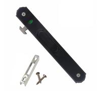 Cerradura de puerta corrediza de aleación de zinc con pestillo de gancho oculto de 90°, acabado galvanizado resistente al óxido para seguridad del hogar u oficina, compatible con puertas correderas y