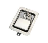 Cerradura de puerta de acero inoxidable MS866-1P, cerradura de panel de tres puntos, cerradura de puerta de vehículo de ingeniería, 1 unidad(No padlock)