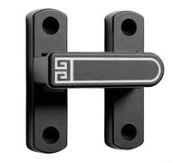 Cerradura de puerta de aleación de zinc ajustable con instalación de tornillo, luz nocturna y características antideslizantes para seguridad de puerta corredera (negro)