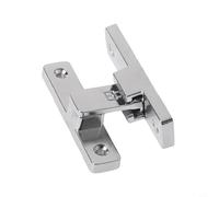 Cerradura de puerta de aleación de zinc con funcionalidad de ángulo recto de 90 grados, perfecta para seguridad en el hogar y entornos comerciales (plateado)