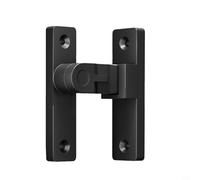 Cerradura de puerta de ángulo recto de 90 grados, cerradura de perno pequeño, cerradura de puerta interna para puertas correderas de baño interior, pestillo antirrobo vintage con hebilla segura (negro