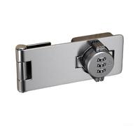 Cerradura de puerta de armario con combinación de 3 dígitos y cerrojo de perilla giratoria para un acceso seguro sin llave (plateado)