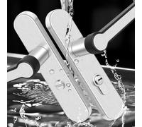 Cerradura de puerta de baño ajustable con orientación manual, acero inoxidable con sistema de llave, seguridad fiable para instalaciones domésticas (35 mm)