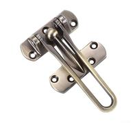 Cerradura de puerta de barra para seguridad del hogar, cierre de aleación de zinc con cadena, antirrobo, resistente a los niños (bronce verde)