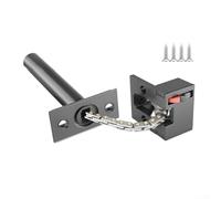Cerradura de puerta de cadena antirrobo oculta de aleación de zinc, funcionamiento silencioso, diseño resistente, pestillo seguro de un solo toque con tornillos de instalación incluidos para seguridad