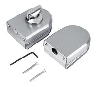 Cerradura de puerta de cristal de acero inoxidable con pomo giratorio, fuerte y, adecuado para puerta de cristal doméstica, para puerta de cristal de 10 ~ 12 mm sin marco y endurecida de 10 ~ 12 mm,