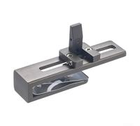 Cerradura de puerta de cristal de aleación de zinc moderna adecuada para puertas corredizas de baño y particiones de ducha con construcción de metal (gris)