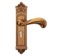 Cerradura de puerta de dormitorio de estilo europeo, manija de puerta de madera maciza, cerradura de puerta mecánica de estilo americano sin distinción entre izquierda y derecha