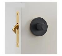 Cerradura de puerta de emergencia con perilla de latón y una sola palabra, con cable de cobre(Black)
