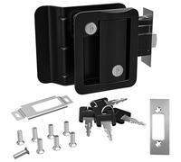 Cerradura de puerta de entrada de remolque de viaje para caravana, color negro polar