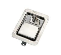 Cerradura de puerta de equipo de generador de hierro de acero inoxidable, cerradura de panel, cerradura de enlace de tres puntos, cerradura de puerta, 1 pieza(304SUS No padlock)