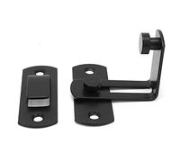 Cerradura de Puerta de Granero de Estilo Americano, Cerrojo de Acero Al Carbono, Pestillo de Puerta Corredera de ángulo Recto, Pernos de Hebilla para Puertas Y Ventanas, Negro