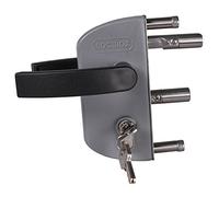 Cerradura de puerta de jardín ATTAS LAKZ P1 RAL 7040, gris, cerradura de puerta giratoria