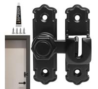 Cerradura de puerta de pantalla - Sin gancho de seguridad de perforación, bloqueo interior, de metal | Fácil Instalación Fuerte Diseño de Metal Durable Seguridad, Perfecto Para Baño