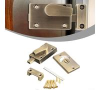 Cerradura de puerta de privacidad para baño con material de aleación de zinc, indicador de ocupación vacante y comprometida y pestillo reversible para puertas de inodoro públicos y privados