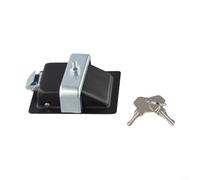 Cerradura de puerta de remolque de acero inoxidable negro para caravana, autobús, yate, ferry, camión, caja mecánica, manija de panel de entrada segura con construcción de hierro