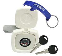 Cerradura de puerta de servicio con tapa, color blanco