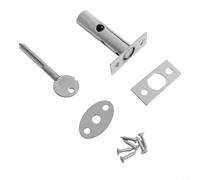 Cerradura de puerta de tubo de acero inoxidable con llave para - Perno de seguridad para puertas de escape de incendios, estante de puerta invisible, cerrojo de fijación Se(acero inoxidable)